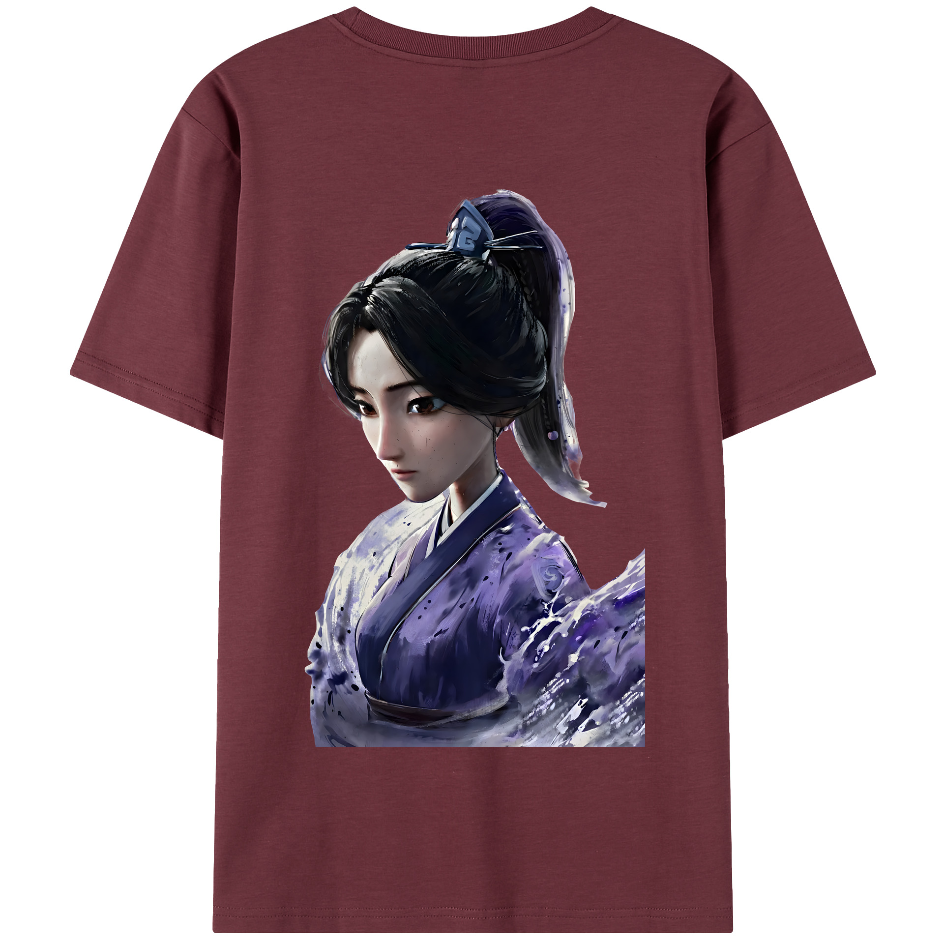 （画像用） Ne Zha 2 ナタ 魔童の大暴れ 綿100％半袖Tシャツ（背面プリント）